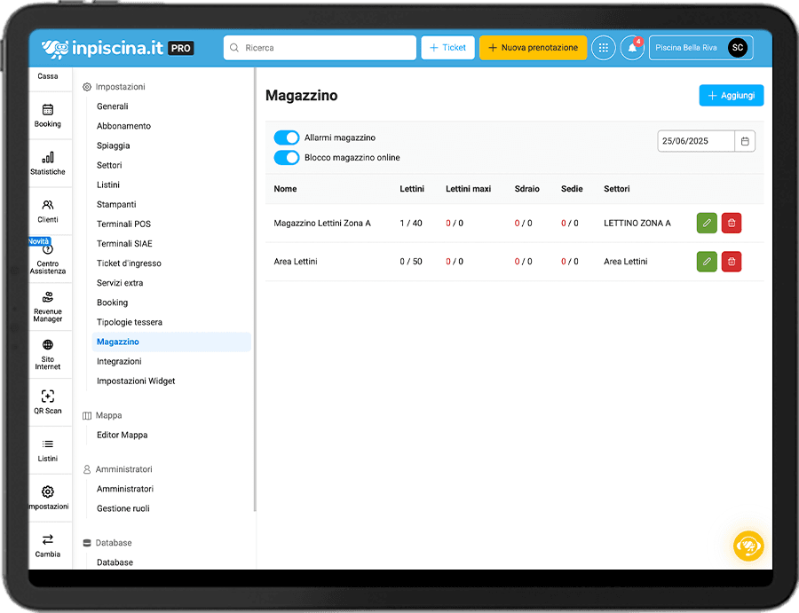 Magazzino attrezzature